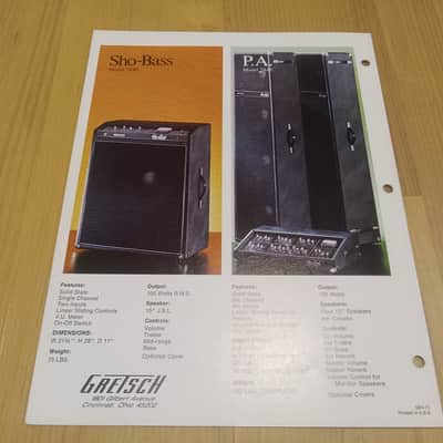 Vintage 1972 Sho-Bud (Gretsch) Amplifier Catalog! Rare, Original Case Candy, Paperwork! image 3
