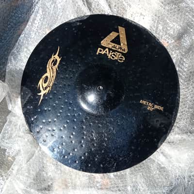 Paiste Black Alpha Slipknot edition 20" Metal Ride 2008-2010 - Black with Gold Slipknot logo image 3