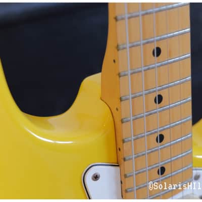 Graffiti Yellow Fender Strat Plus with Maple Fretboard 1987 - 1988 image 9