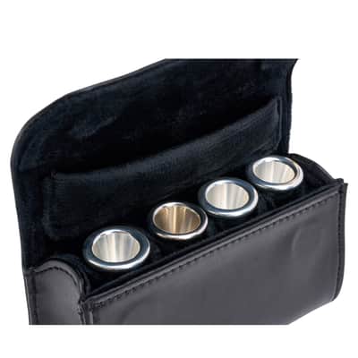 Protec A270 INGO Leatherette 4-Piece French Horn Mouthpiece Pouch - Black image 2