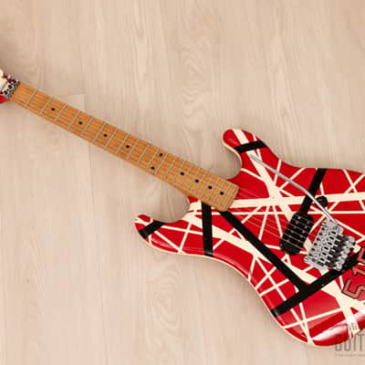 1990s ESP EVH Frankenstrat 5150 VH-250 Striped w/ Floyd Rose, Japan image 11
