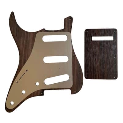 Rosewood SSS Guitar Strat Style Pickguard with Back Plate image 2