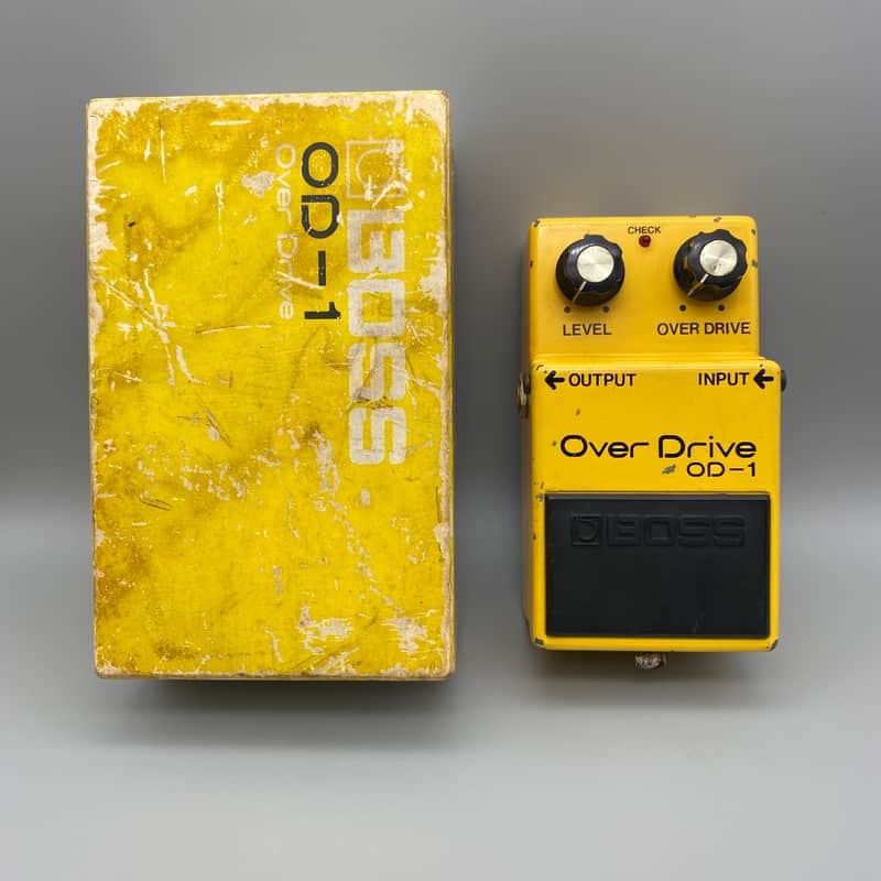 Boss OD-1 Over Drive (1978 August, Clear Switch, Silver Screw, Long Dash, Black Label Made in Japan) 7300 Raytheon RC3403ADB image 1