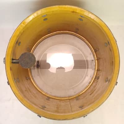 Ludwig 10x14"69 Gold Sparkle/Black Cortex Snare Drum Vintage Keystone 3Ply Maple image 10