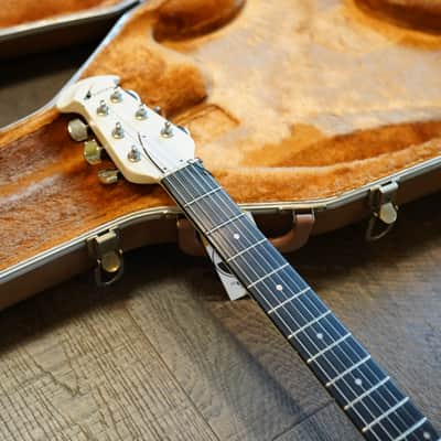 1970's Ovation Breadwinner Electric Guitar White + OHSC image 11
