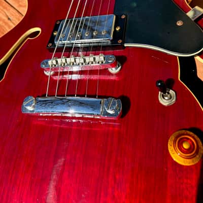 Samick Kingston SAN-450 1998 Cherry 335 W/HSC Semi-Hollow Guitar Artist Series image 7