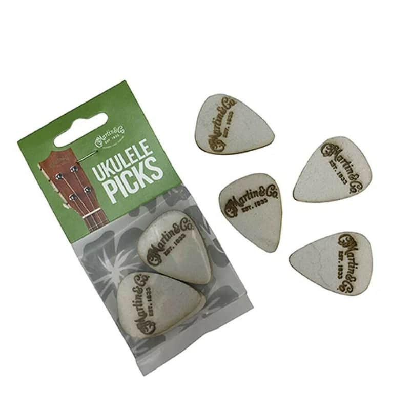 Martin Martin Ukulele Picks 2.5 MM (4) Pack 18A0102 White image 1