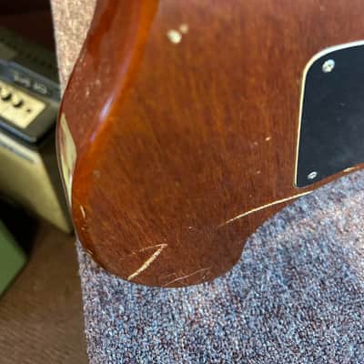 1970's Ovation Breadwinner Brown Mahogany Electric Guitar image 10
