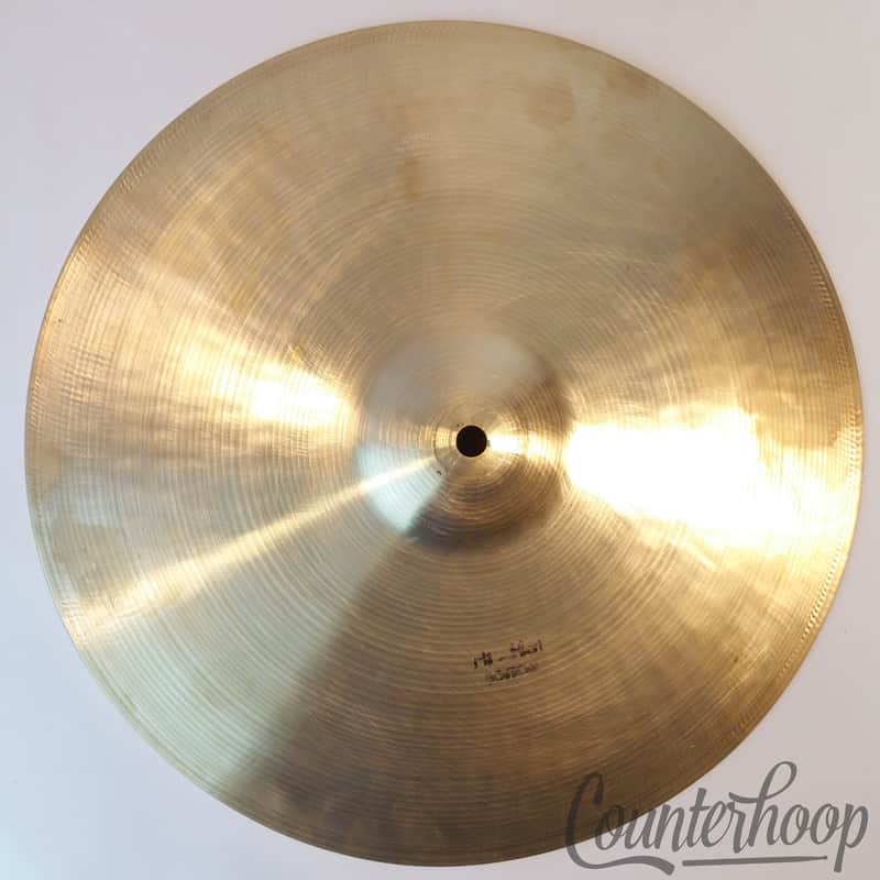 *Kashian 14"Bottom Hi-Hat Cymbal 1010g Made In Italy UFIP Sabian B20 Vintage 60s image 1