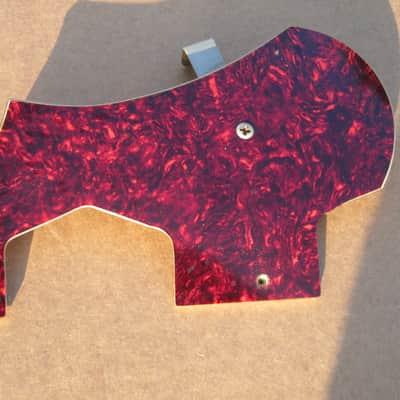 Vintage 1960s Teisco Tortoise Shell 335 Domino Guitar Pickguard image 3