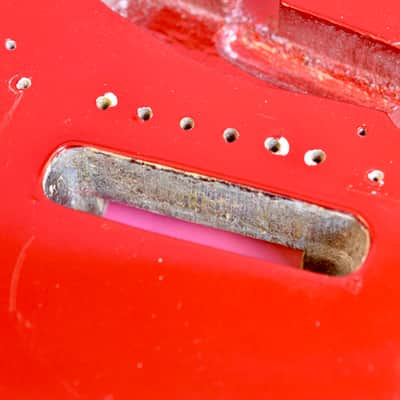 Vintage 1964 / 1965 Fender Stratocaster Project Body - Very Old Candy Apple Red Refinish - Pre-CBS SRV Strat Real Deal 1964 image 17