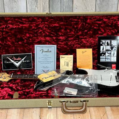 Excellent 2003 Fender Custom Shop Custom Classic Stratocaster, Black with Rosewood Fingerboard & Birdseye Maple Neck, COA, Hang Tags & OHSC, Very Nice Package it will Ship Fast ! image 22