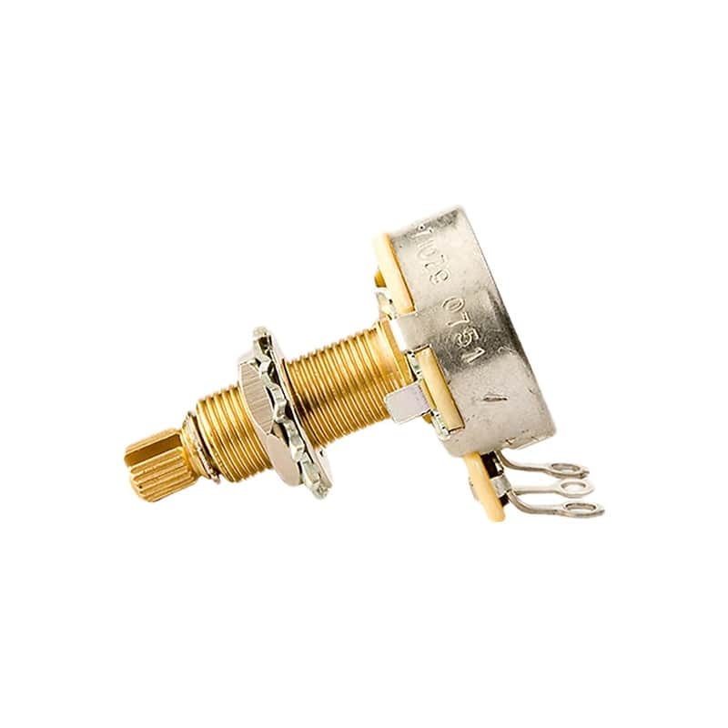 Gibson 500k Ohm Audio Taper Potentiometer Long Shaft image 1