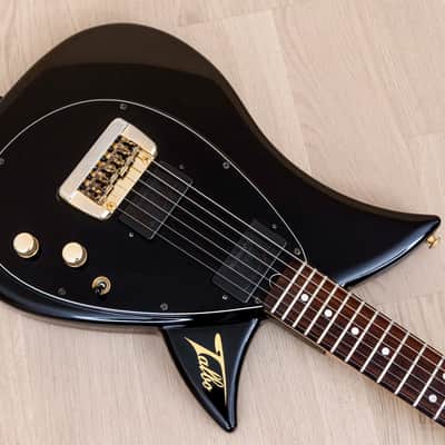 1980s Tokai Blazing Fire Talbo A-100D Vintage Aluminum Body Guitar HH Black, Japan image 7