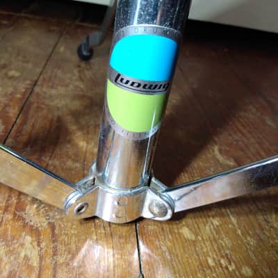 Vintage Ludwig Atlas Snare Stand 70s Blue / Olive image 2