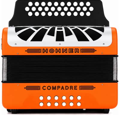 Hohner Compadre FBE (FA) Button Accordion Orange image 2