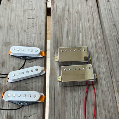 Fender Squier Gibson Epipone Pickup Lot Humbucker Single Coil Strat Stratocaster  - Chrome electric guitar lot project parts, Caster image 1