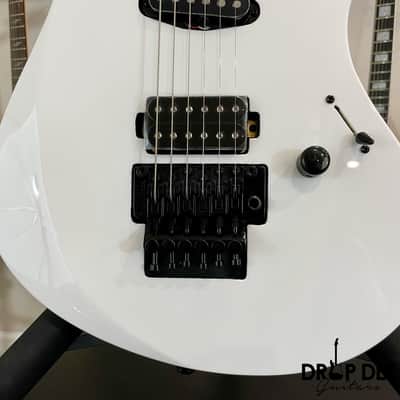 Balaguer Select Series Diablo Retro 27 FR Electric Guitar w/ Bag-Gloss Solid White image 7