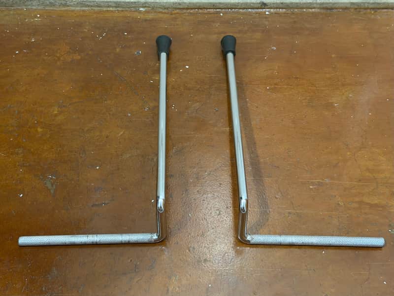 Vintage 1960-1970s 3/8” (9.5mm) Gull Wing Bass Drum Spur Pair image 1