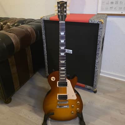 Gibson Les Paul '50s Tribute Vintage Satin Honey Iced Tea Burst image 2