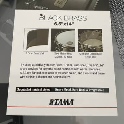 Tama S.L.P. Black Brass 14x6.5"  Snare Drum LBR1465 image 9