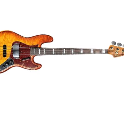 Fender Custom Shop 1964 RELIC Artisan Jazz Honeyburst Flame Burl ROASTED Maple Neck/Rosewood *IN STOCK image 10