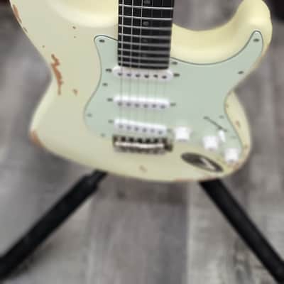 AIO S3 Electric Guitar - Relic Olympic White (Ebony Fingerboard) GS-001 image 10