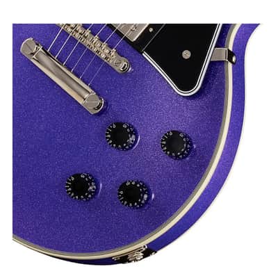 Epiphone  Inspired by Gibson Custom Les Paul Custom Electric Guitar -  New , New - Amethyst Sparkle image 4