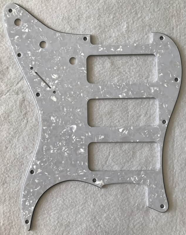 For Fender Stratocaster Strat P90 3 Pickup Guitar Pickguard, 4 Ply White Pearl image 1