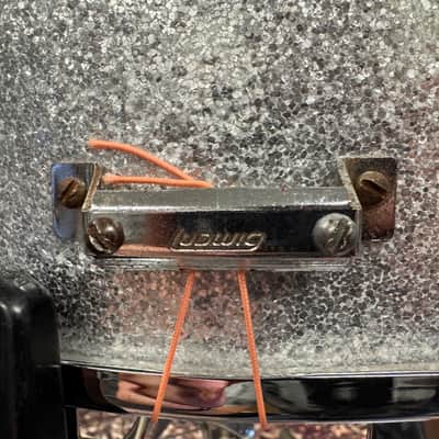 Ludwig No. 908 Jazz Festival 5x14" 8-Lug Snare Transition Badge (1958 - 1960) - Silver Sparkle (VIDEO) image 8