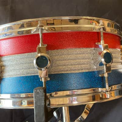 CB-700 - Red, White, Blue 1976 "Bicentennial Edition" 5.5x14" 10-Lug Steel Snare Drum image 9