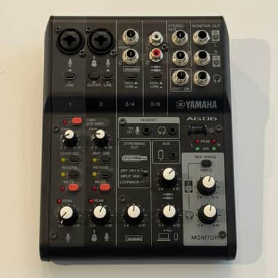 Yamaha AG06 MKII 6 Channel Analog Mixer 2022 - Present - Black - Mint Condition image 2