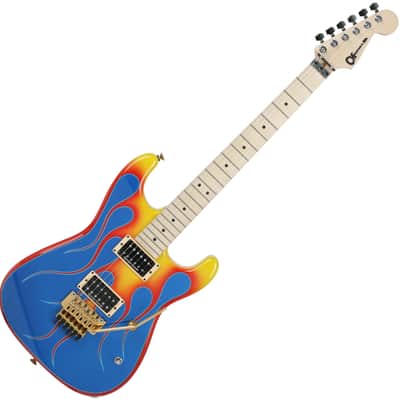 Charvel USA Custom San Dimas Vintage Flames Graphic Unique Design Flame Guitar image 1