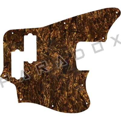 Custom Pickguard For 2018-2024 Made in Mexico By Fender Player Jaguar Bass 4-String - Tortoise Brown Pearl/Brown .090"