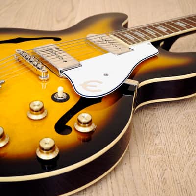 2009 Epiphone Inspired by John Lennon Casino Sunburst w/ Case, Gibson USA P-90s image 8