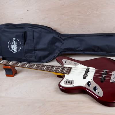 Fender JAB-EQ Left Handed Jaguar Bass CIJ 2008 Old Candy Apple Red w/ Bag image 2