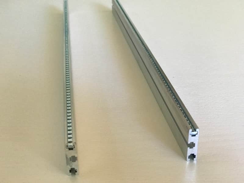 Pair 84HP Modular Eurorack Rails w/ M3 Threaded Strips image 1