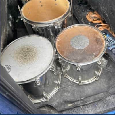 Ludwig Vintage Chromed Maple Drums 1980’s - Chrome (Stainless Steel Color) image 5