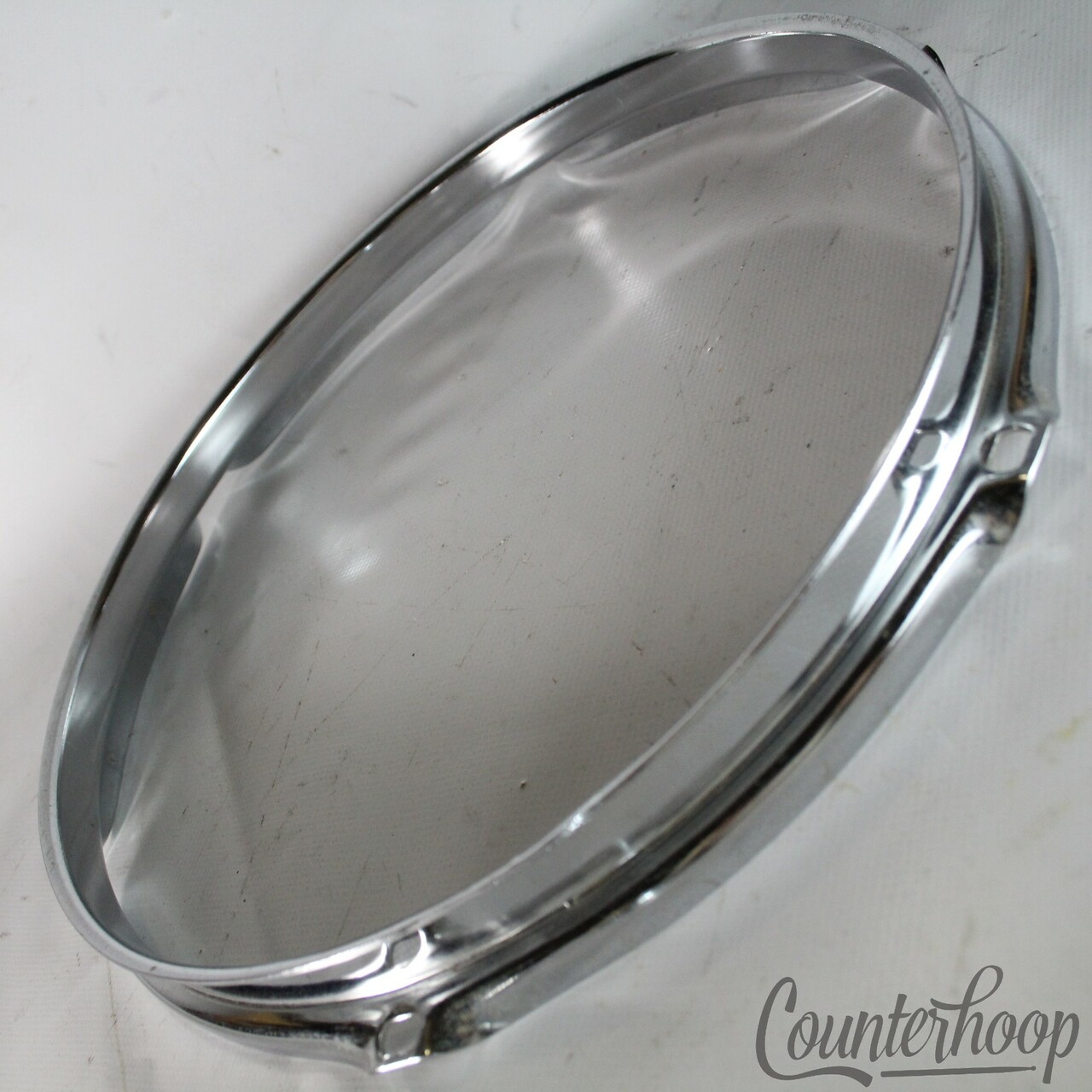 Ludwig 10"Tom Drum Rim/Hoop Triple-Flange Chrome 6-Hole Classic Vintage 70s USA — main photograph