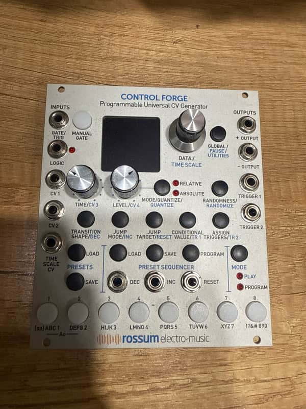 Rossum Electro-Music Control Forge Programmable CV Generator Eurorack Module 2016 - 2021 - Silver image 1