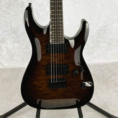 IN-STOCK - LTD MH-200HT QUILTED MAPLE HARDTAIL GUITAR | DARK BROWN SUNBURST image 2