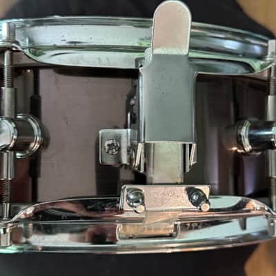 Pearl M-80 Brushed Pewter Auxiliary Effect Snare Drum 4 x 10" 6 Lugs image 5