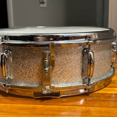 1965 Slingerland Snare Drum- Silver Sparkle image 2