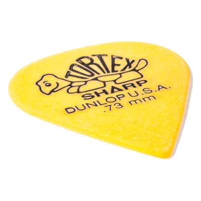 Dunlop Tortex Sharp 412 Picks 0.73" yellow x12 - Set of Picks image 5