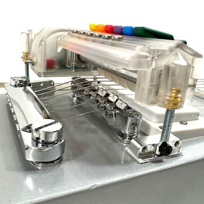 Custom Gizmotron equipped guitar infinite sustain experimental musical instrument The Gizmo Tronic 2023 - Silver relic image 4