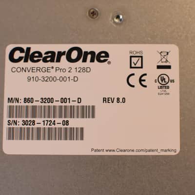 Clear one Converge Pro 2 128D DSP with 2 Dante Audio ports Part # 910-3200-001- D image 11