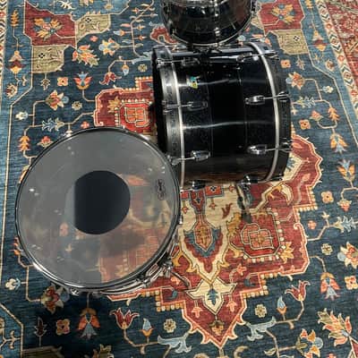 Ludwig 50th Anniversary Vistalite 3-Piece Drum Set - Black Sparkle Smoke image 7