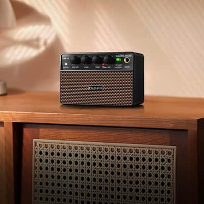 Flatsons FBA-10 Guitar Amp, 10W Mini Electric Guitar Amplifier with Clean/Drive Channel, 6H Working, USB-C Rechargeable, 3.5mm Headphone/AUX Jack, Wireless Portable Amp for Indoor Practice, Traveling image 7