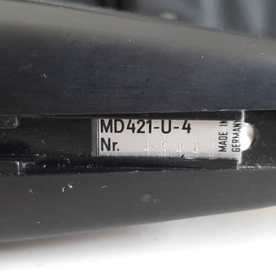 Set of 2x Sennheiser MD 421-U4 matched serials Cardioid Dynamic Microphones 1960s - 1990s - Black image 12