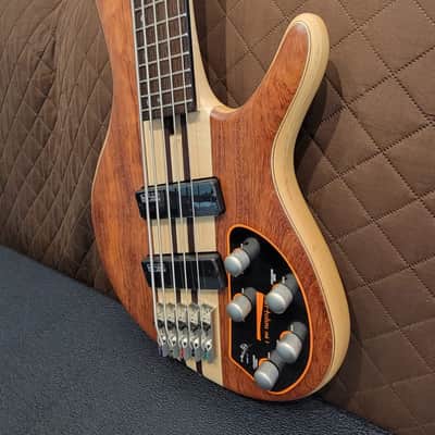 Cort A5BEYONDOPBN Single Cutaway Multi-Scale Bubinga Top 5-String Electric Bass Guitar w/Premium Soft Case image 12